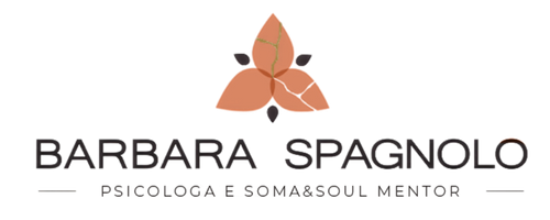 Barbara Spagnolo, psicologa e Soma & Soul mentor, logo orizzontale color mattone