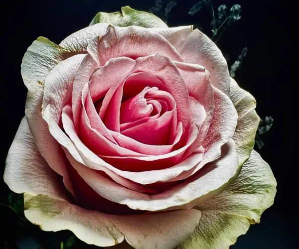 Roots & Desire – fai fiorire il tuo potenziale Rosa in primo piano su sfondo scuro, simbolo di radicamento, sensualità e desiderio – percorso Roots & Desire di Barbara Spagnolo